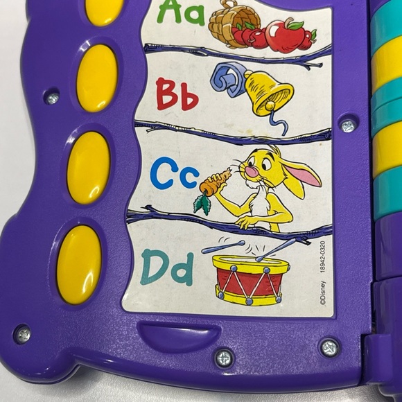 Vintage 1998 Disney Talking Fun ABCs Purple Toy‎ Book - Picture 7 of 16
